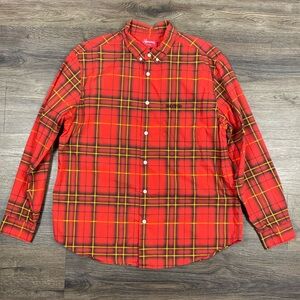 Supreme Spray Tartan long sleeve shirt men’s Large